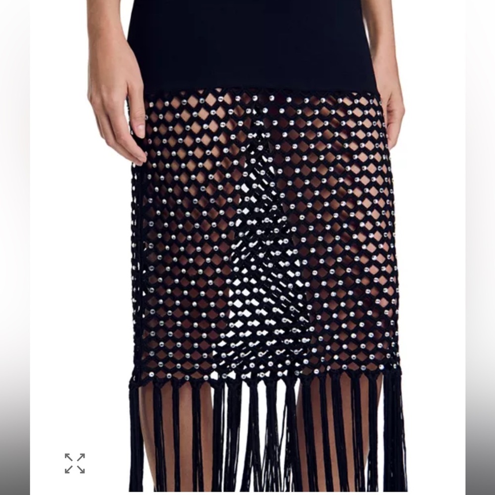 Sandro Elegant Black Knit Dress FR 38 / US M - Picture 4 of 8